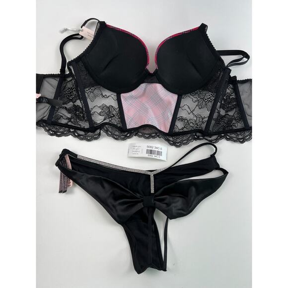 Victoria’s Secret Very Sexy Push Up Bra & Brazilian Bottom Set 34C / S - Picture 10 of 14